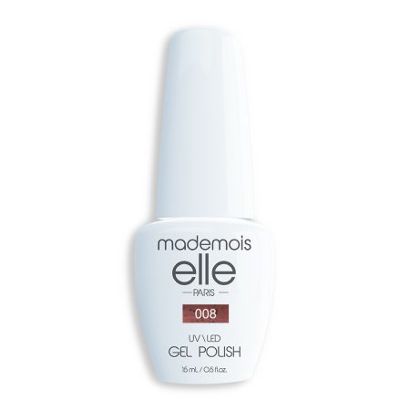 לק ג'ל חום כאמל נקודות #008 15ml - סדרת BLACK DOTS