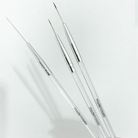 סט 3 מברשות דקות ומקצועיות לפרנץ' ולציור